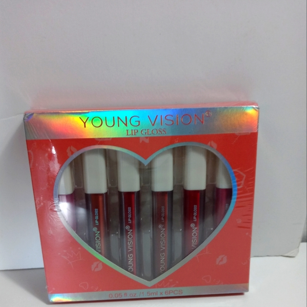Young Vision 6 Pc Lip Gloss / Lip Plumper Set NIB